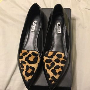Dune London Leopard Accent Flats